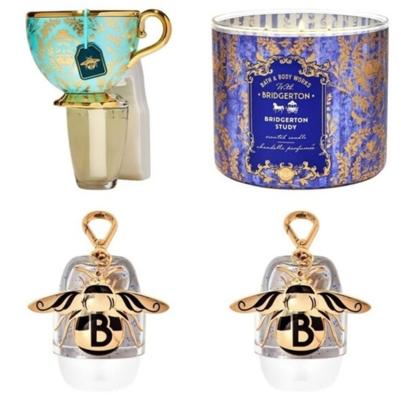 Bath & Body Works x Bridgerton Gift Set Candle Plug Bee PocketBac Holders NWT - Picture 3 of 16